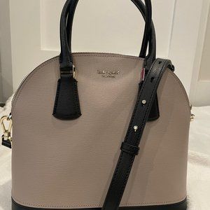 Kate Spade Sylvia Medium Dome Satchel Warm Taupe/Black